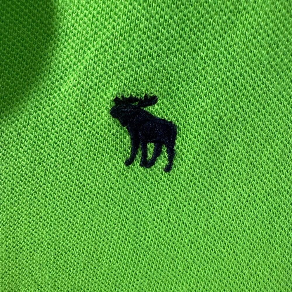 Y2K Abercrombie & Fitch Polo Shirt Mens Muscle Fit Moose Logo NEW - Picture 4 of 9